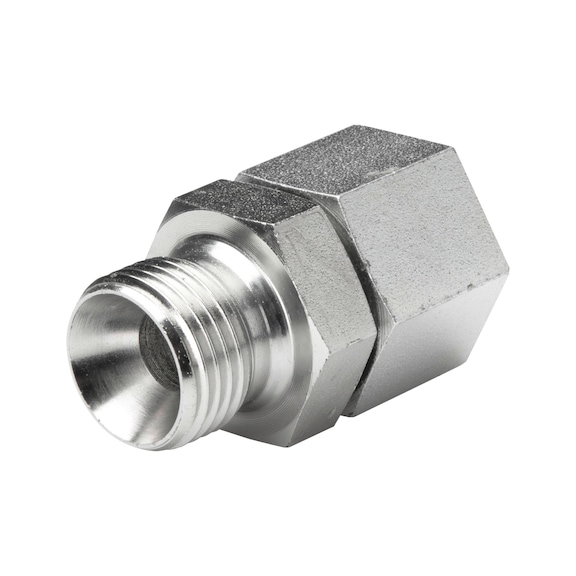 BSP connector nipple, male-female thread