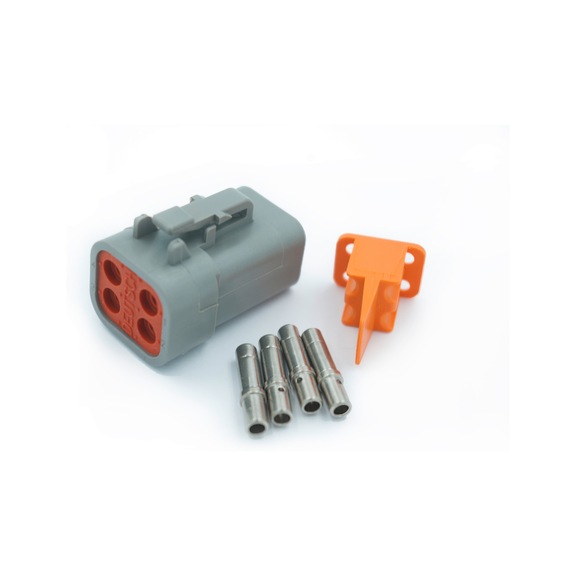 Deutsch DTP connector housing, male - DEUTSCH-CONNECTOR-BOX-DTP-4PIN-MALE