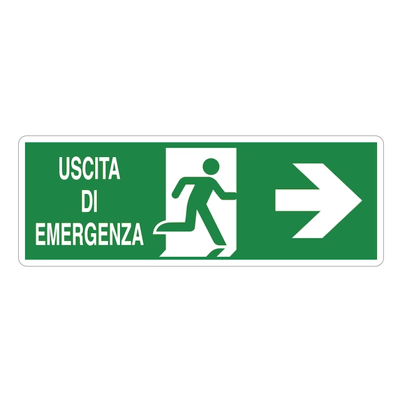 Cartello di emergenza - direzione  - 1