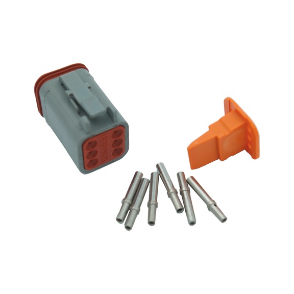 Deutsch DT plug housing - DEUTSCH-CONNECTOR-BOX-DT-6PIN-MALE