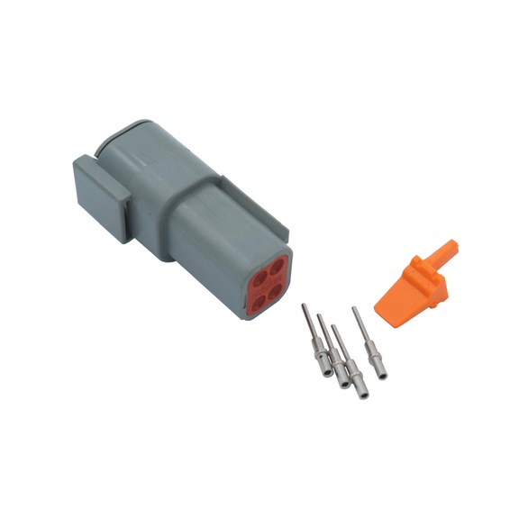 Deutsch DTM connector housing, female - DEUTSCH-CONNECTOR-BOX-DTM-4PIN-FEMALE