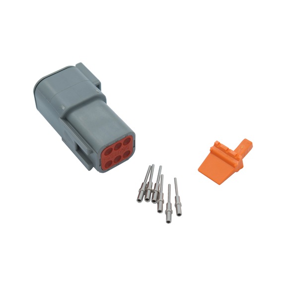 Deutsch DTM connector housing, female - DEUTSCH-CONNECTOR-BOX-DTM-6PIN-FEMALE