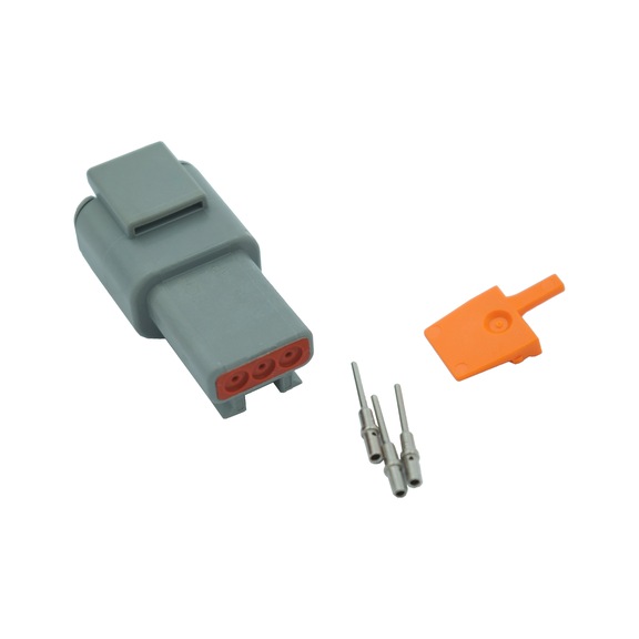 Deutsch DTM connector housing, female - DEUTSCH-CONNECTOR-BOX-DTM-3PIN-FEMALE