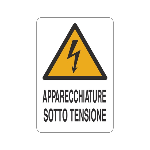 Cartello di impianto elettrico e quadro