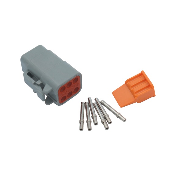 Deutsch DTM connector housing, male - DEUTSCH-CONNECTOR-BOX-DTM-6PIN-MALE