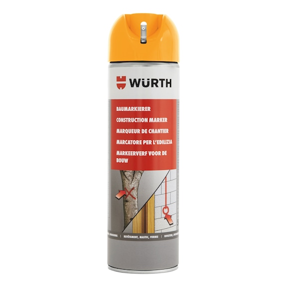 Spray de marcação para construção - SPRAY MARCACAO MULTI 500ML AMARELO