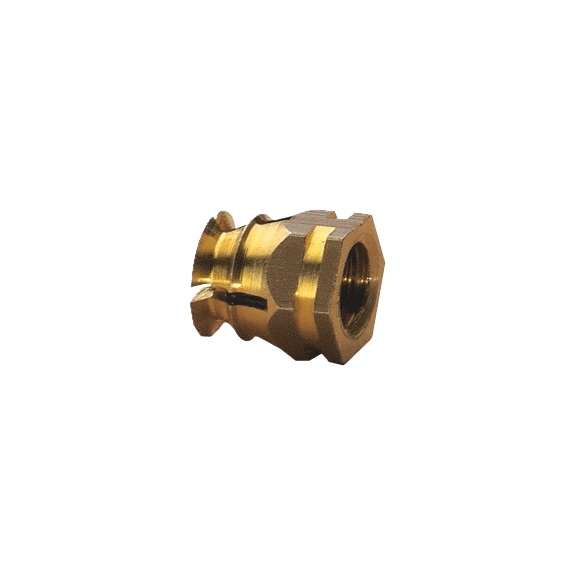Expanding socket, brass for system bolt with M6 thread - 1