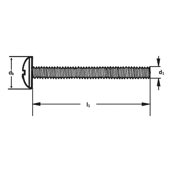 Furniture handle screw For attaching furniture handles with M4 connecting threads and combination slot drive - 2