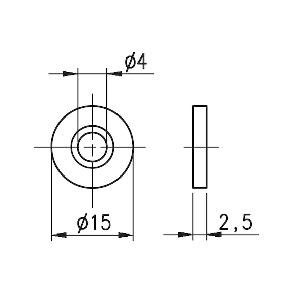 Gegenplatte für Druckmagnetschnäpper - 2