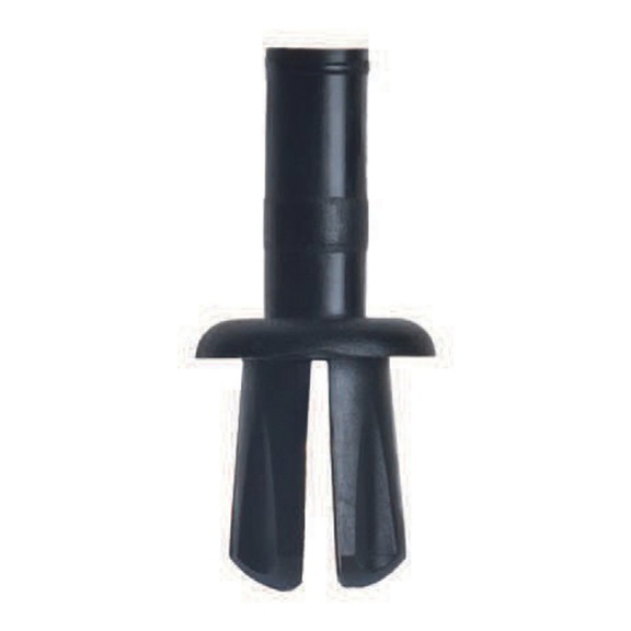 Plastic expanding rivet without cap, with grooves - PUSH TYPE RETAINING CLIP