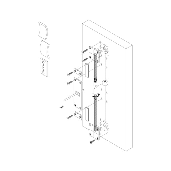 Alignment fitting For furniture sliding doors - 2