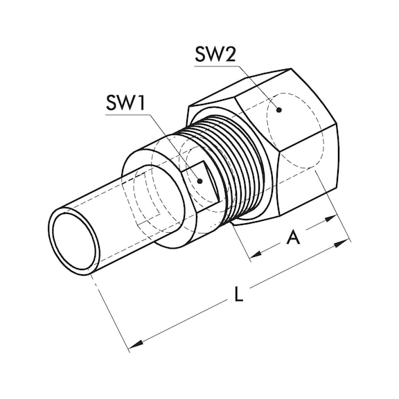 Plug-in screw connection with connection piece - 2