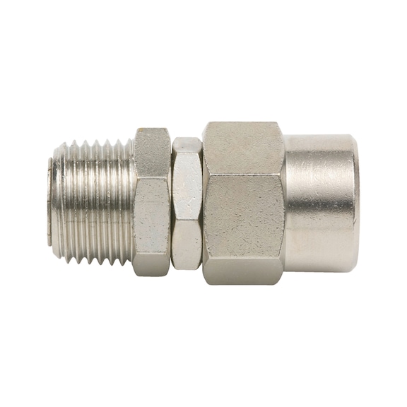 Series 2000 comfort connection with push-in tip Rotatable with male thread - PLGINSLEV-ROT-PN-SWIVEL-R1/2IN-11X16MM