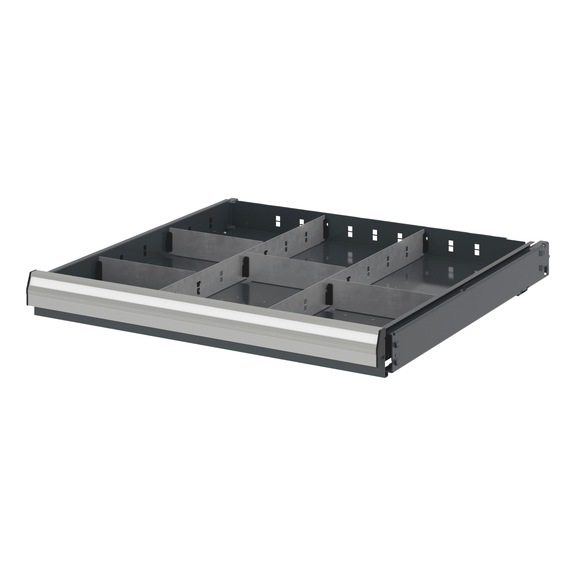 Divider assortment With compartment rails and compartment dividers for system dimensions 12.8