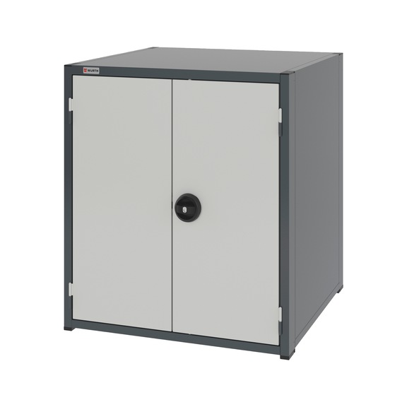 System hinged door cabinet 12.8: 805x770 mm - WNGDRCAB-12.8-H915-2SHLF-RAL7035