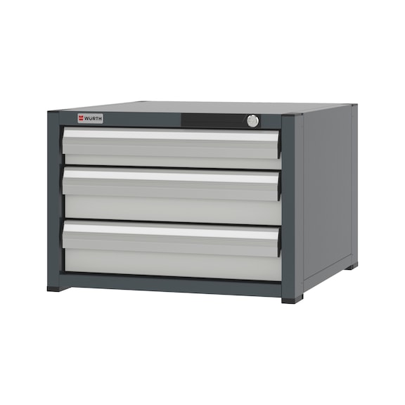 System-Schubladenschrank 8.6 - 574x603 mm - SLSHRNK-8.6-H405-3SL-RAL7035