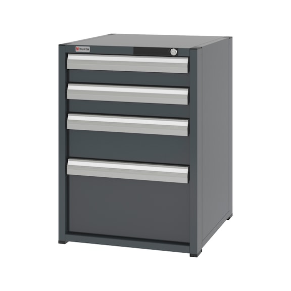 System-Schubladenschrank 8.6 - 574x603 mm - SLSHRNK-8.6-H795-4SL-RAL7016