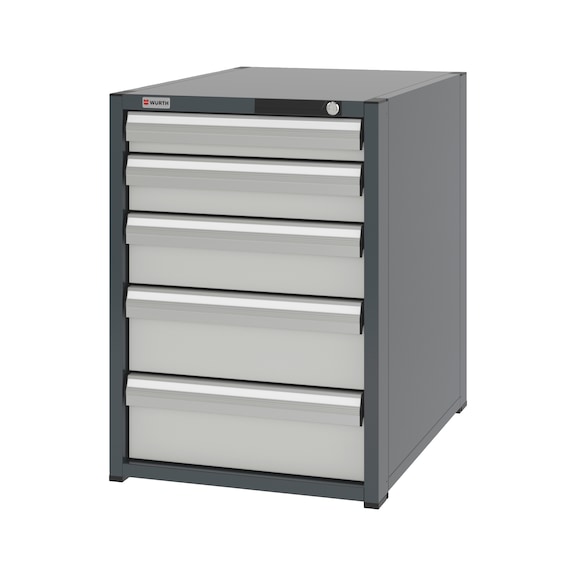 System drawer cabinet 8.8: 574x770 mm - DRWRCAB-8.8-H795-5DRWR-RAL7035