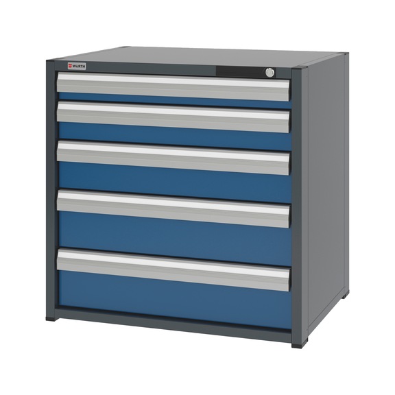 System-Schubladenschrank 12.6 - 805x603 mm - SLSHRNK-12.6-H795-5SL-RAL5010