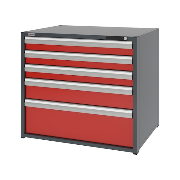 System-Schubladenschrank 16.8 - 1037x770 mm - SLSHRNK-16.8-H915-5SL-RAL3020