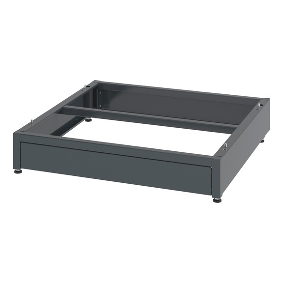 Fork lift-compatible base for system cabinet - LFTBSE-CAB-12.8-RAL7016