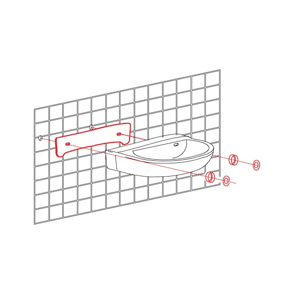 Professional washbasin noise protection set - 2