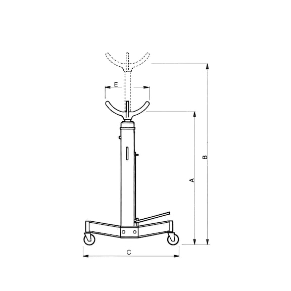sollevatore idraulico per fossa Con valvola rotativa per controllare la velocità di abbassamento Fornito completo di culla. - 2