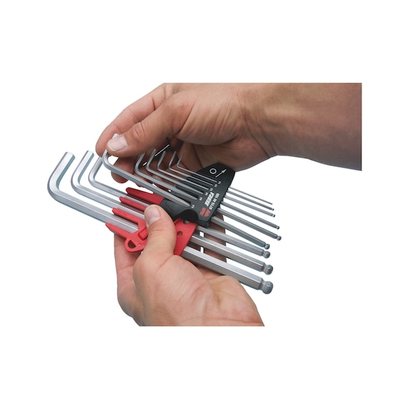 Serie di chiavi a brugola per esagono incassato 9&nbsp;pezzi - SERIE CHIAVI P/EI T.SFER.1,5-10 9PZ.