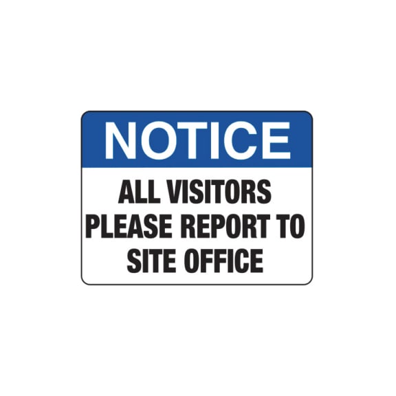 Info Sign - Visitors - 600X450MM
