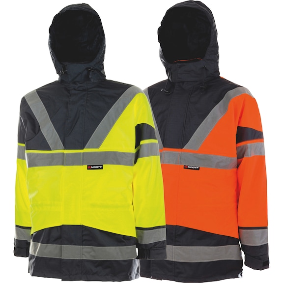 5-in-1 high-visibility protective parka