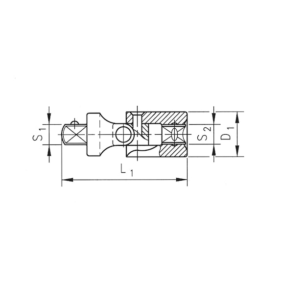 1/4 inch cardan joint with a braked joint to fix the specified position - CRDNJNT-1/4IN