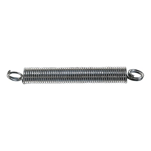 Tension spring with double eyes - TENSSPG-DIN2097-(ZN)-1X11X55