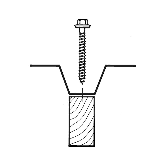 Fassadenbauschraube mit Sechskantkopf und Dichtscheibe Faba<SUP>®</SUP> Typ A - 3