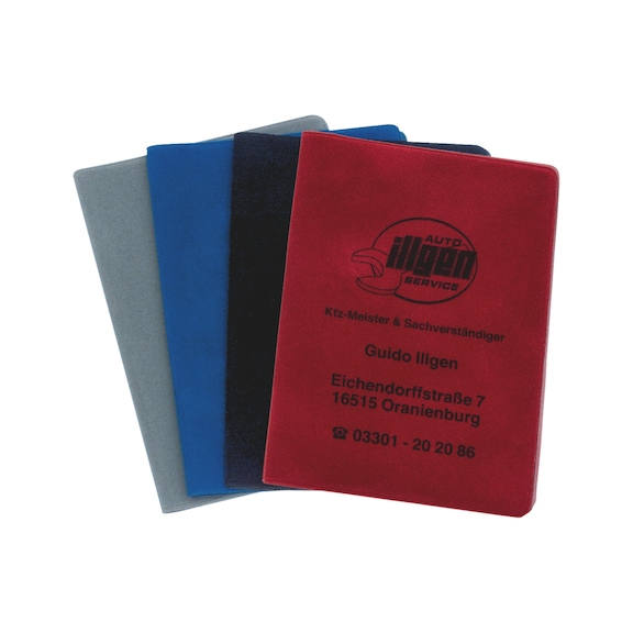 Velour driving licence wallet - HOLD-PRNT-VELOUR-PACKAGE-1COL-100PCS