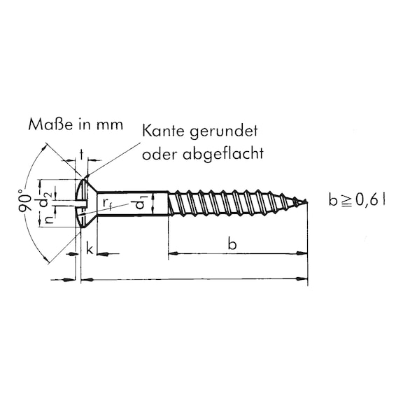 Holzschraube DIN 95 Messing Linsensenkkopf mit Schlitz - SHR-LISEKPF-DIN95-HO-SZ-MS-3,5X25