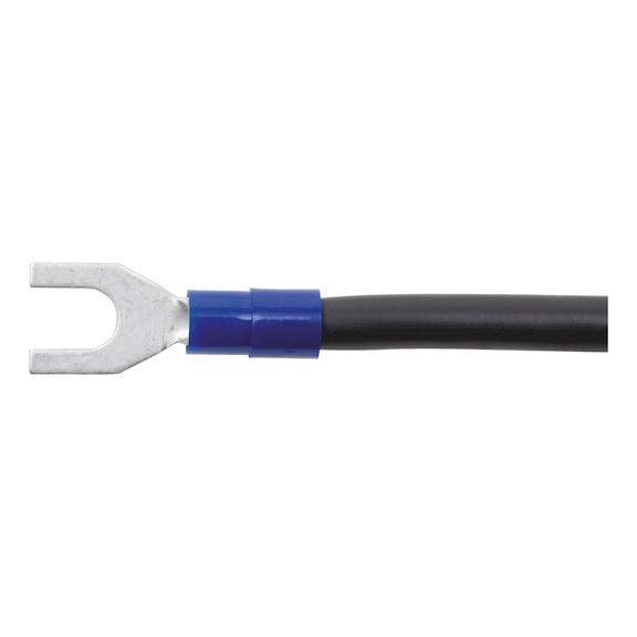 Crimp cable lug, fork shape Polyamide insulated - CRMPCBLLUG-FORK-46237-CU-(J2N)-M4-1,0SMM
