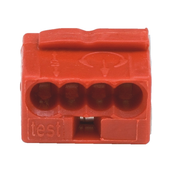 Wago Micro push-wire connector, screwless - MICROSKTTRML-RED-4X(0,6-0,8MM)