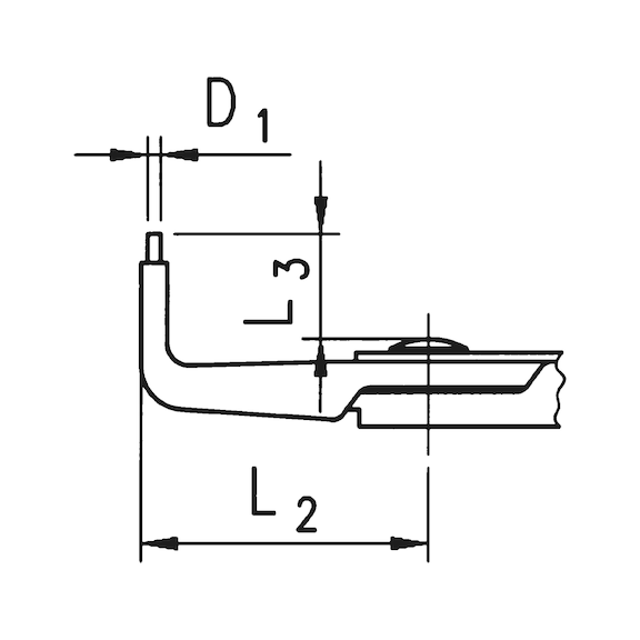 Låseringstang, form D til hullåseringe - 2