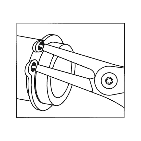 Pince à circlip Type&nbsp;A - PINCE-CIRCLIP-EXT-BEC DROIT-A-(19-60MM)