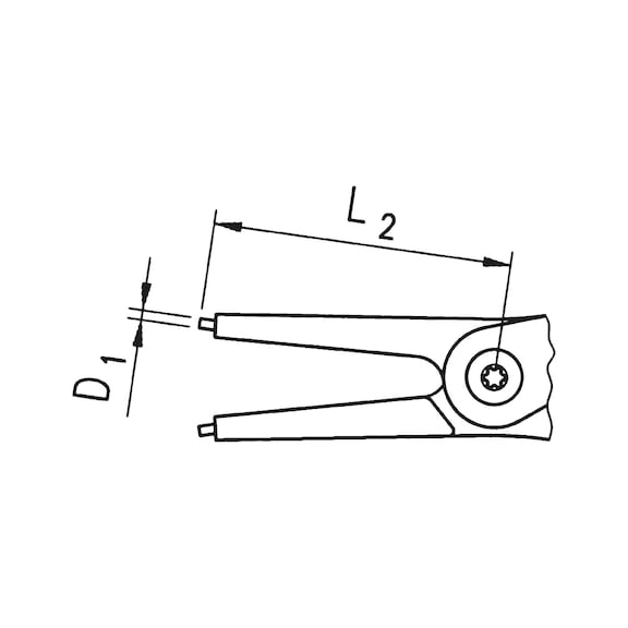 Pince à circlip Type&nbsp;C - PINCE-CIRCLIP-INT-BEC DROIT-C-(19-60MM)