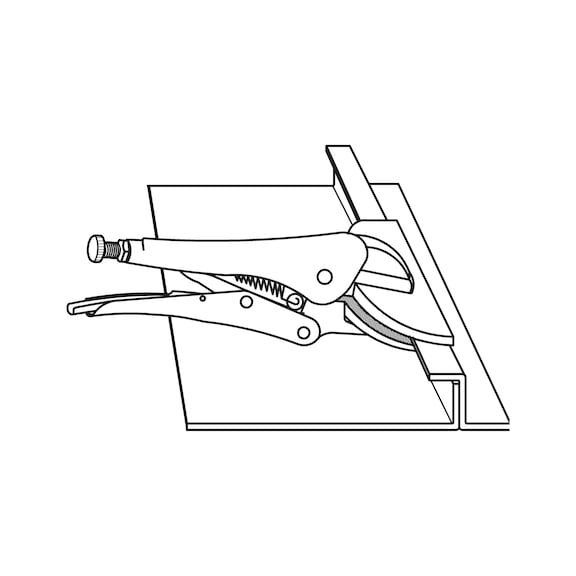 Sheet metal locking pliers - SHTMETLOKPLRS-L200MM