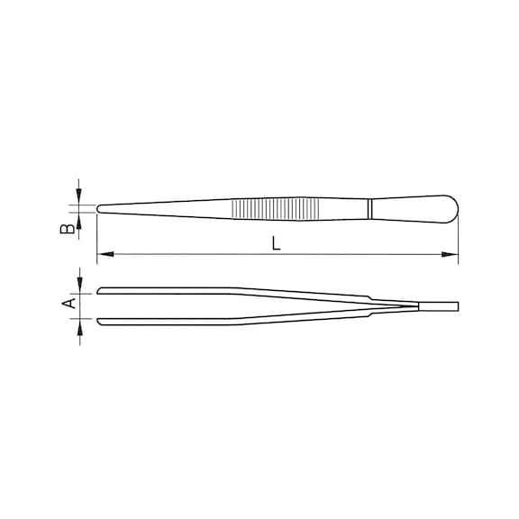 Mounting tweezers X-cut, rounded tips - 2