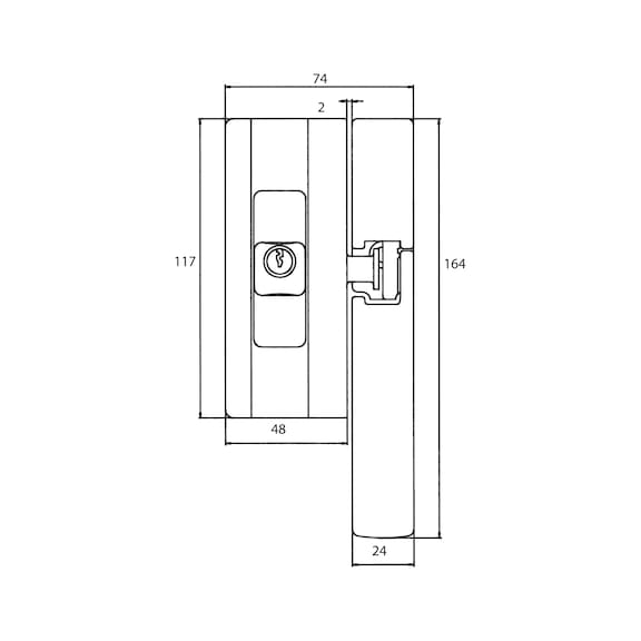 Fenster- und Türsicherung Blocksafe BS 2 mit schwenkbarem Sperrbügel - 2
