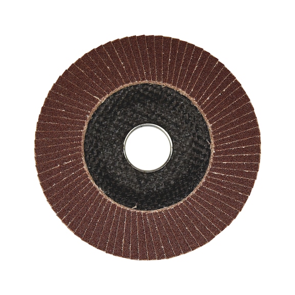 Segmented grinding disc, synthetic corundum, fabric plate