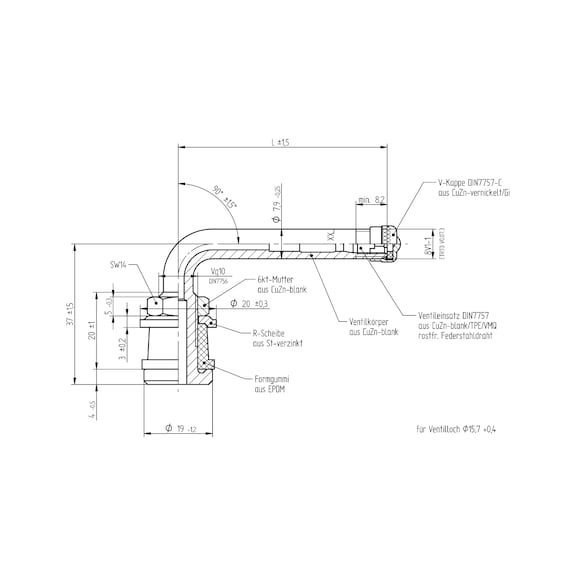 Metal valve 89MS15.7 - 2
