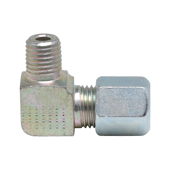 Angle screw-in connector complete fitting For central lubrication units and hydraulics - 1