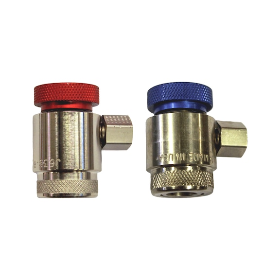 Quick action coupling for R1234YF