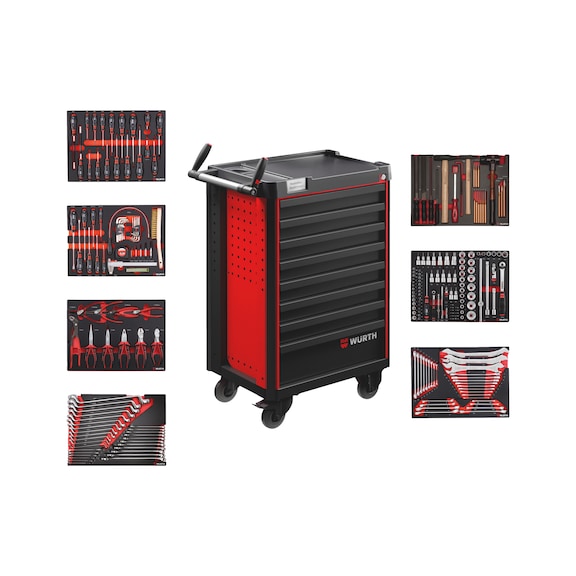System workshop trolley Pro 8.4, equipped - WRKSHPTRLY-PRO-8.4-8DRWR-EQUIP-MB-R3020