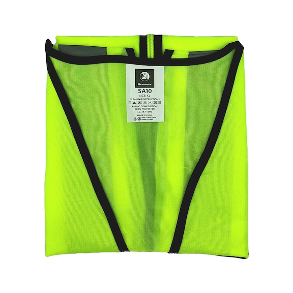 High-vis vest with zipper and ID pocket - REFL VEST LIME WITH ID HOLDER XL