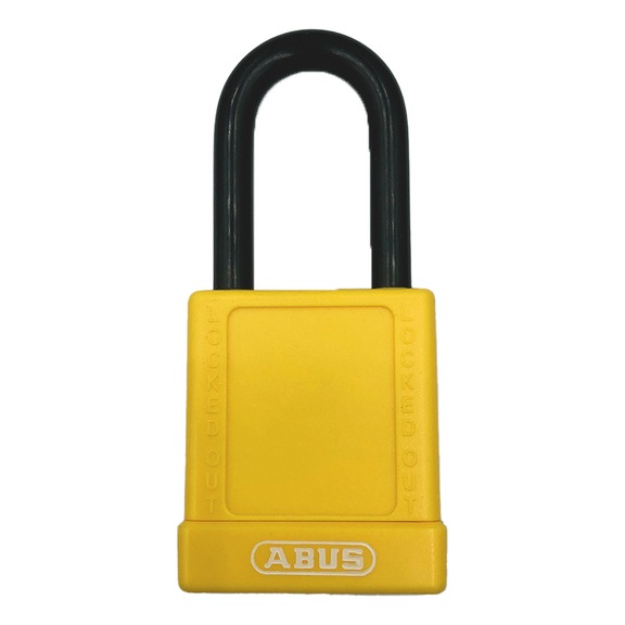 Lockout padlock ABUS alu/plastic cover - NON CONDUCTIVE PADLOCK YELLOW